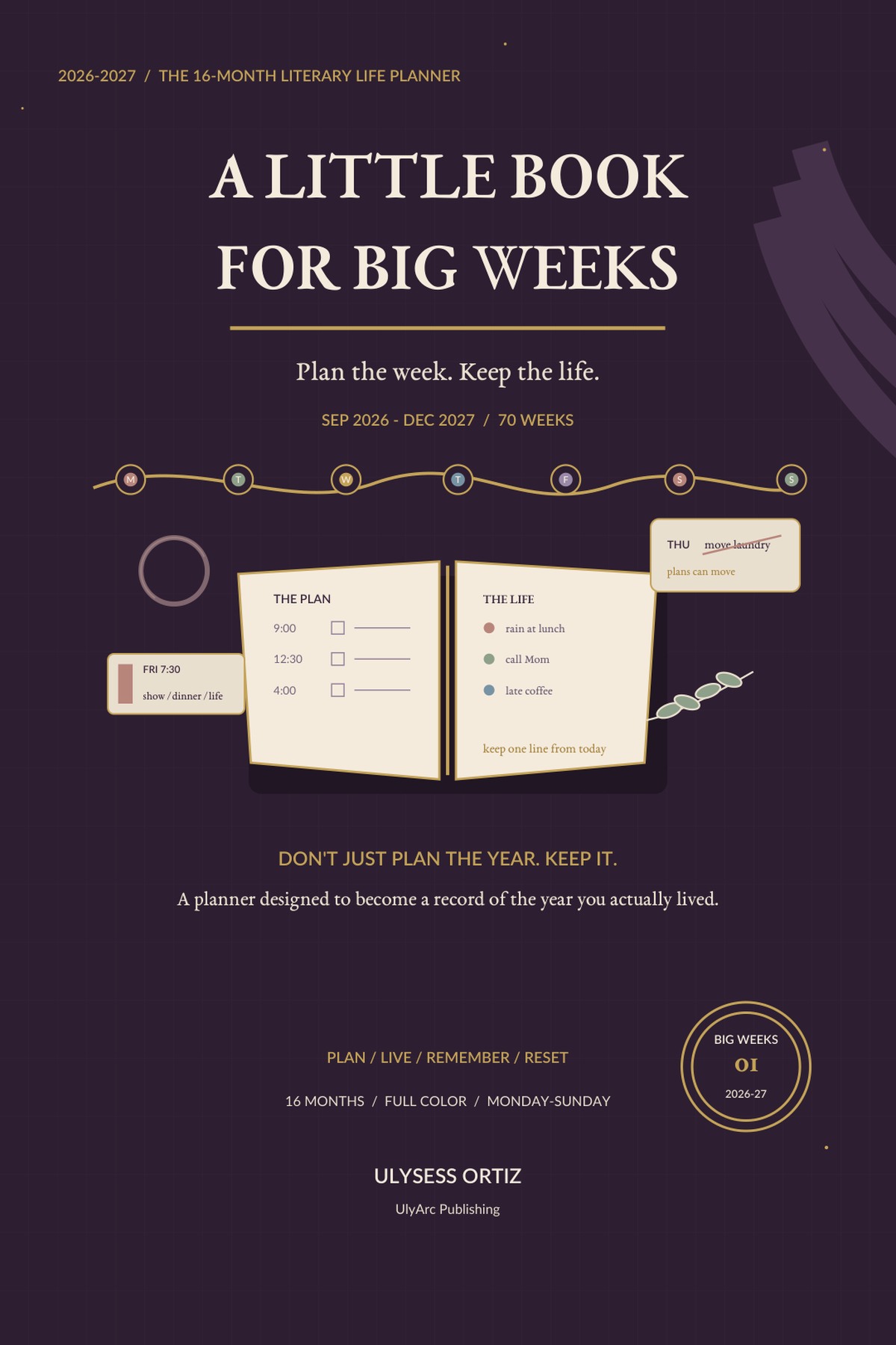 Portada de A Little Book for Big Weeks de Ulysess Ortiz