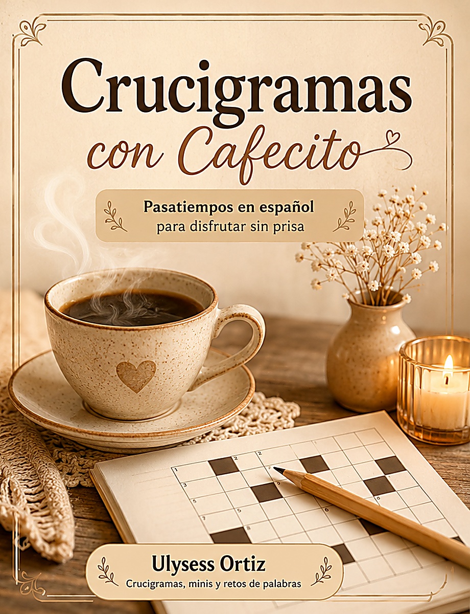 Cover of Crucigramas con Cafecito by Ulysess Ortiz